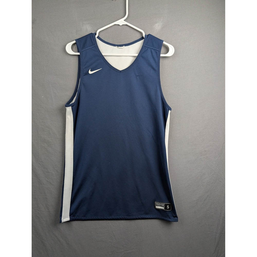 Nike Mens Reversible Basketball Jersey Tank‎ Top Navy White Small